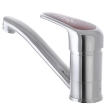 Смеситель для умывальника CRON MAGIC 004 (вылив 15 см) (красная ручка) (CR0151)