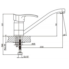 Смеситель для кухни Haiba FOCUS 004 (HB0115)