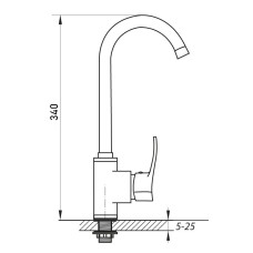Смеситель для кухни ZERIX FOX 439 (ZX2930)