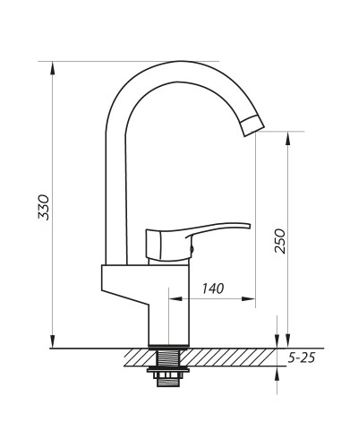 Змішувач для кухні ZERIX VOX 279 (ZX0213)