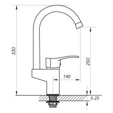 Смеситель для кухни ZERIX VOX 181 (ZX0215)