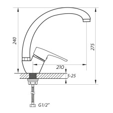 Смеситель для кухни ZERIX PUD4 045 (ZX2994)