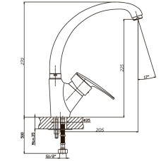 Смеситель для кухни Haiba AGAT 777 (HB0011)