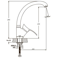 Смеситель для кухни Haiba GERMES 777 (HB0144)