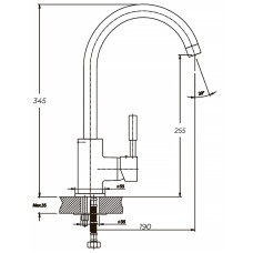 Смеситель для кухни Haiba HANS 011 белый (HB0165)