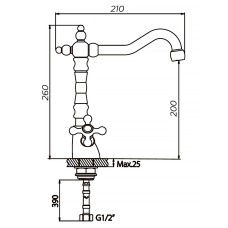 Смеситель для кухни Haiba DOMINOX 777 (HB0095)