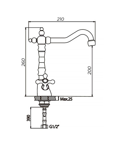 Змішувач для кухні Haiba DOMINOX 777 (HB0095)