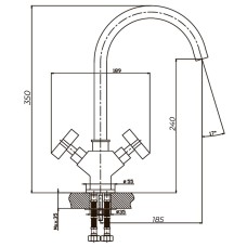 Смеситель для кухни Haiba BERGUS 011 (HB0024)