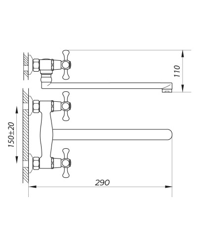 Смеситель для кухни ZERIX TMK 827 (ZX0087)