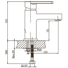 Смеситель для умывальника Haiba GUDINI 001 (HB0145)