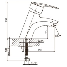 Смеситель для умывальника Haiba AGAT 001 (HB0002)