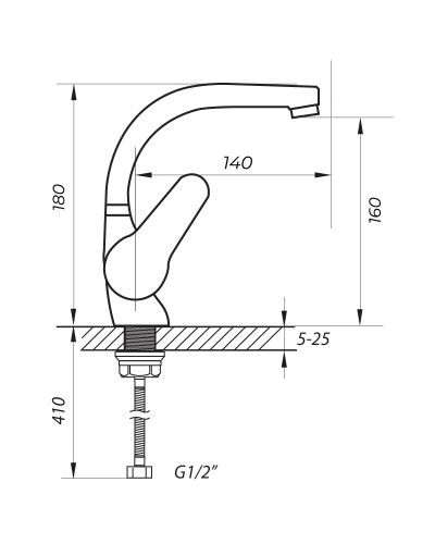 Змішувач для умивальника ZERIX SOP1 146 (ZX0189)