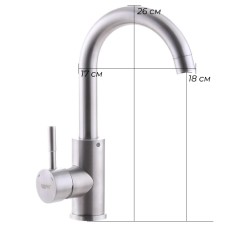 Смеситель для умывальника с нерж. стали SUS304 ZERIX SUS-001 (ZX3116)