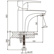 Смеситель для умывальника Haiba CEBA 001 (HB0025)