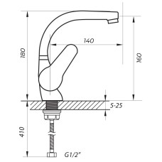 Смеситель для умывальника ZERIX SOP1 146 (ZX2651)