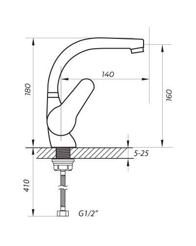 Змішувач для умивальника ZERIX SOP1 146 (ZX2651)