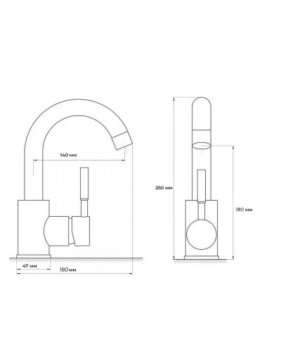 Змішувач для умивальника з нерж. стали SUS304 ZERIX LUM-001 (ZX3123)