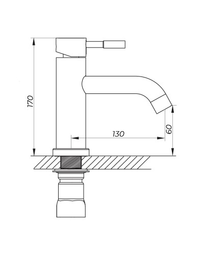 Змішувач для умивальника ZERIX LR71005-1 (LL1463)