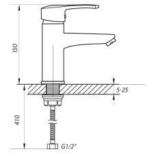 Смеситель для умывальника ZERIX PUD1 146 (ZX2798)