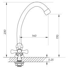 Смеситель для умывальника ZERIX TZA 605 (ZX0092)