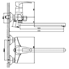 Смеситель для ванны Haiba CEBA 006 (HB0030)