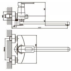 Смеситель для ванны Haiba GUDINI 006 (HB0148)