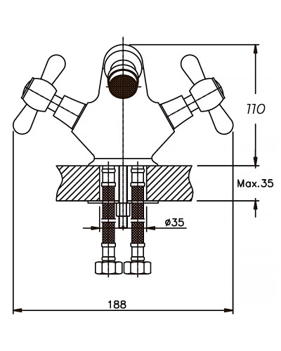 Змішувач для біде Haiba DOMINOX 162 (HB0074)