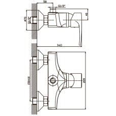 Смеситель для душа Haiba CEBA 003 (HB0027)