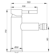 Смеситель для биде ZERIX LR75005 (LL1668)