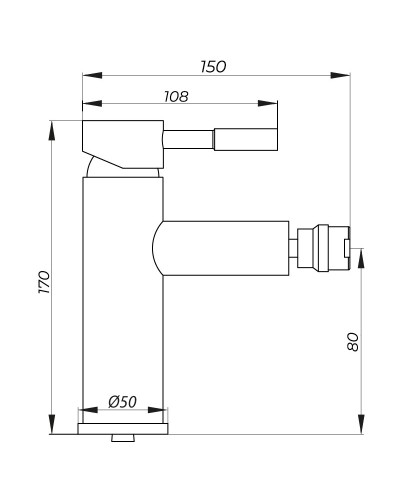 Змішувач для біде ZERIX LR75005 (LL1668)