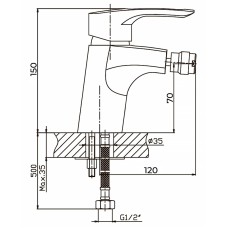 Смеситель для биде Haiba HANSBERG 002 (HB0173)