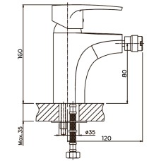 Смеситель для биде Haiba CEBA 002 (HB0026)