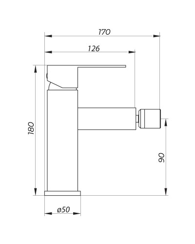 Змішувач для біде ZERIX LR75033 (LL1669)