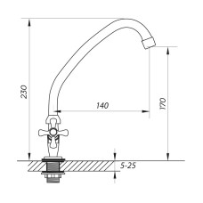 Монокран на одну воду ZERIX TZF 605 (ZX0093)