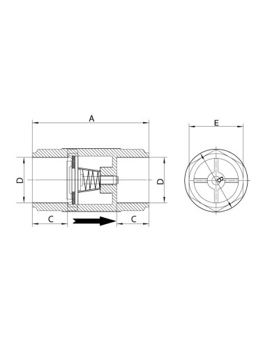 Клапан зворотний KOER K0252.PRO - 25 PPR (KP2611)