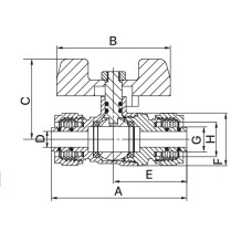Кран шаровой EUROPRODUCT EP.500 WING 20x20 (EP6037)