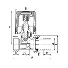 Вентиль радиаторный EUROPRODUCT EP.0511 - 1/2x1/2 (EP6031)