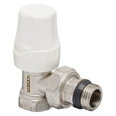 Комплект для подключения радиатора KOER SET-11 - 1/2"x1/2" (угловой) с термоголовкой ВЗ (KR3175)