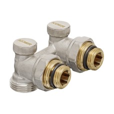 Комплект для нижней подкл. радиатора KOER SET-21 - 1/2"x3/4" (угловой) с термоголовкой ЗЗ (KR3173)