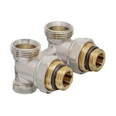 Комплект для нижней подкл. радиатора KOER SET-21 - 1/2"x3/4" (угловой) с термоголовкой ЗЗ (KR3173)