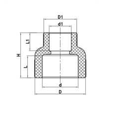 Муфта редукционная ВВ 90x75 PPR KOER K0214.PRO (KP2579)