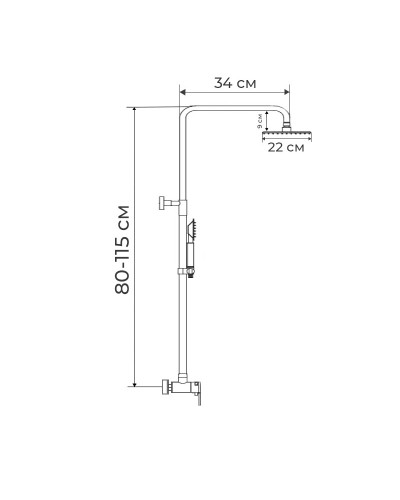 Душова колона зі змішувачем Haiba SIRIUS 003-J (HB0777)