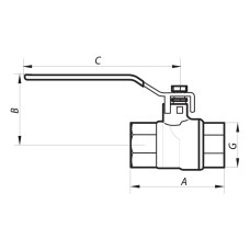 Кран шаровый 1-1/4" ГГР ГАЗ (NF.612) NOLF (NF2927)