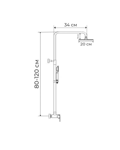 Душова колона зі змішувачем HAIBA HOUSTON 003-J (HB0229)