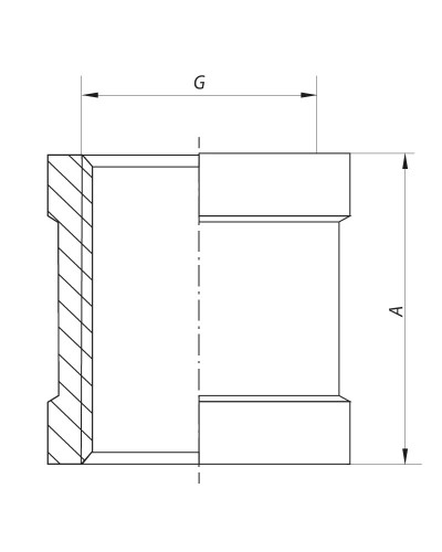 З'єднувальна муфта KOER KF.C06.WN - 1/2'' (Без нікелю) (KR3025)