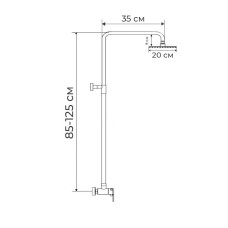 Душевая колонна со смесителем MIXXUS EKA-003-J (из нерж. стали) (MI2823)