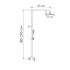 Душевая колонна со смесителем Haiba OPUS 003-J (HB0913)