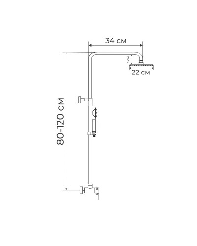 Душова колона зі змішувачем Haiba OPUS 003-J (HB0913)