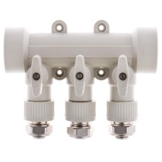 Коллектор распределительный 3-way с фитингом (40x20) PPR KOER K0191.PRO (KP2556)