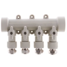 Коллектор распределительный 4-way с фитингом (40x20) PPR KOER K0192.PRO (KP2557)
